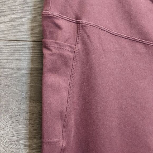 Jockey Slit Leg Women's Athletic Gym Capri Leggings Size XL Mauve - Picture 4 of 9